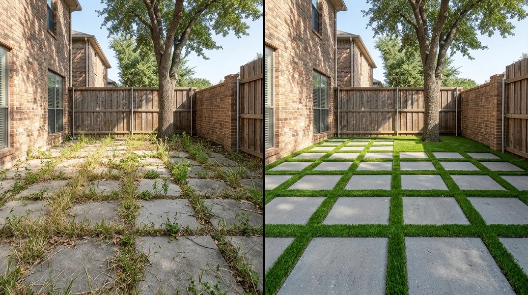 Result artificial grass installation in Fort Worth - Fort Worth Turf Installation