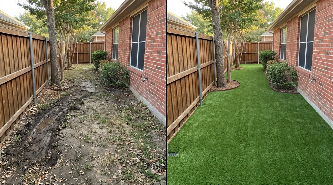 Result artificial grass installation in Fort Worth - Fort Worth Turf Installation