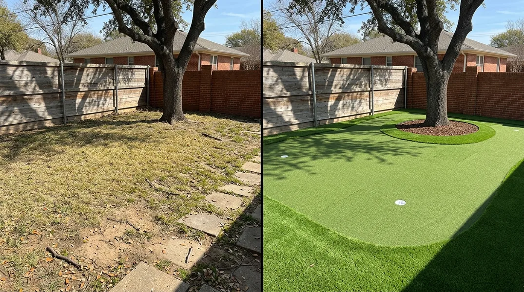 Result artificial grass installation in Fort Worth - Fort Worth Turf Installation